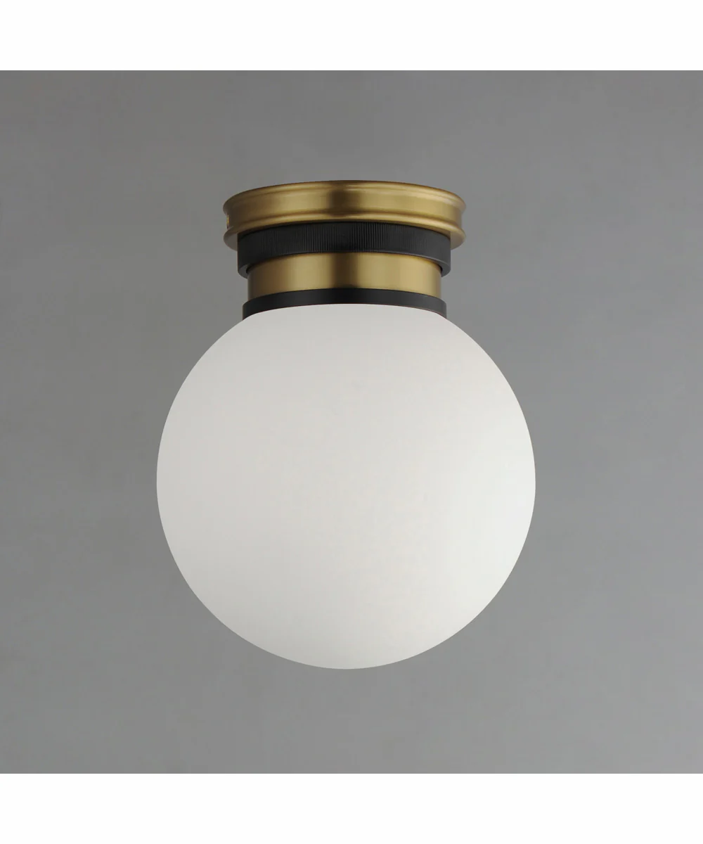San Simeon 1-Light LED Flush Mount Black / Natural Aged Brass - Image 2