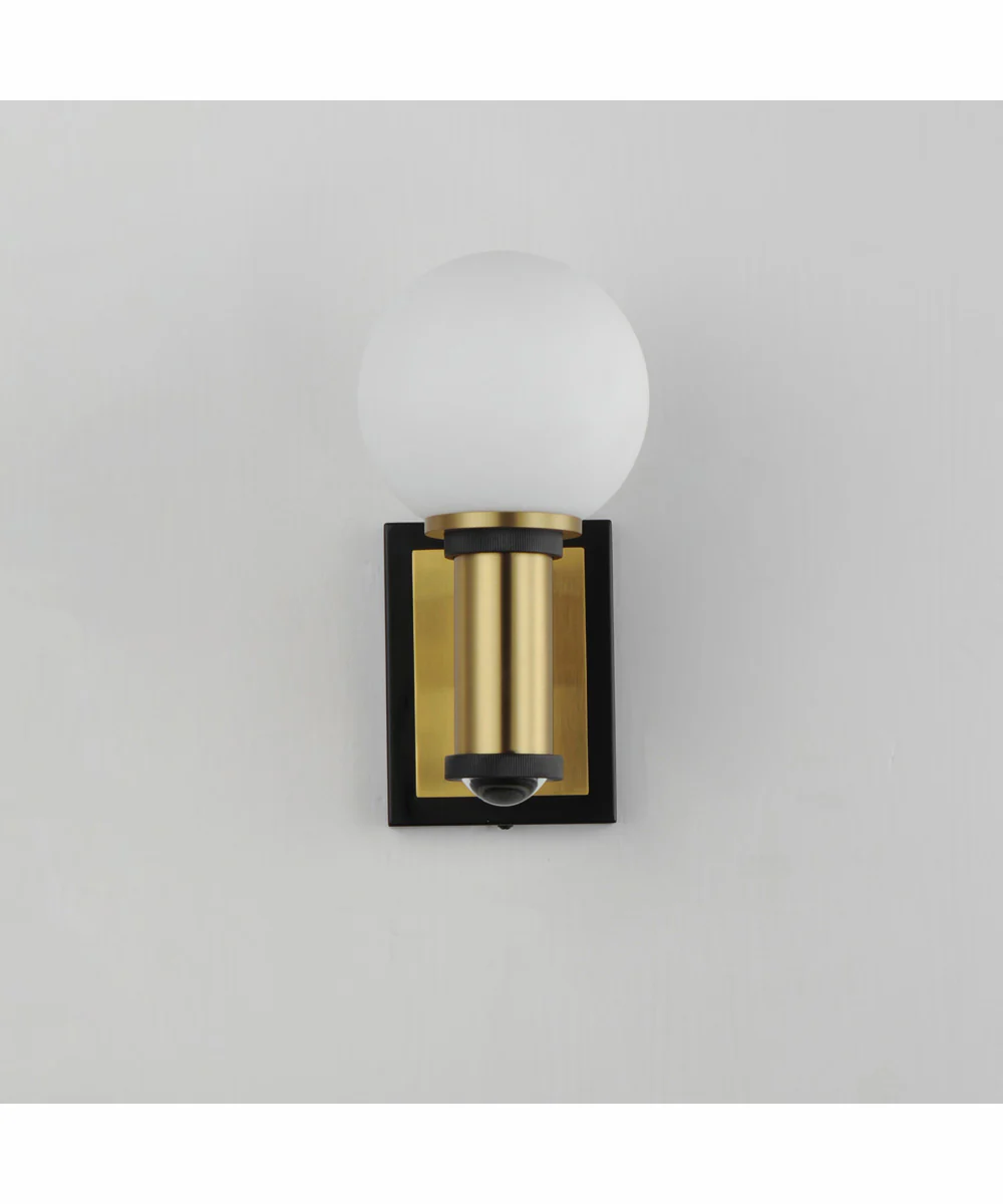 San Simeon 2-Light LED Wall Sconce Black / Natural Aged Brass - Image 3