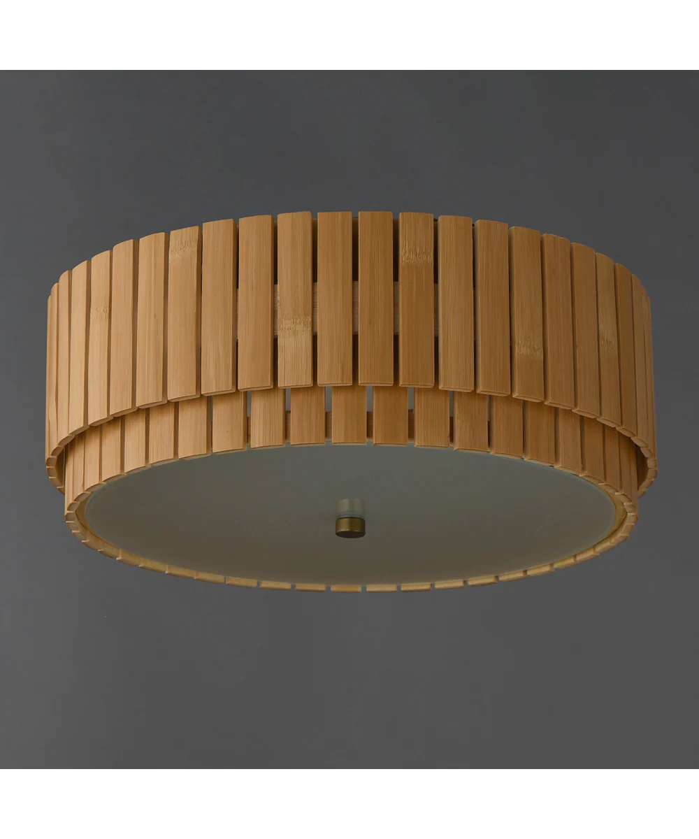 Satori 2-Light Flush Mount Natural Aged Brass - Image 2