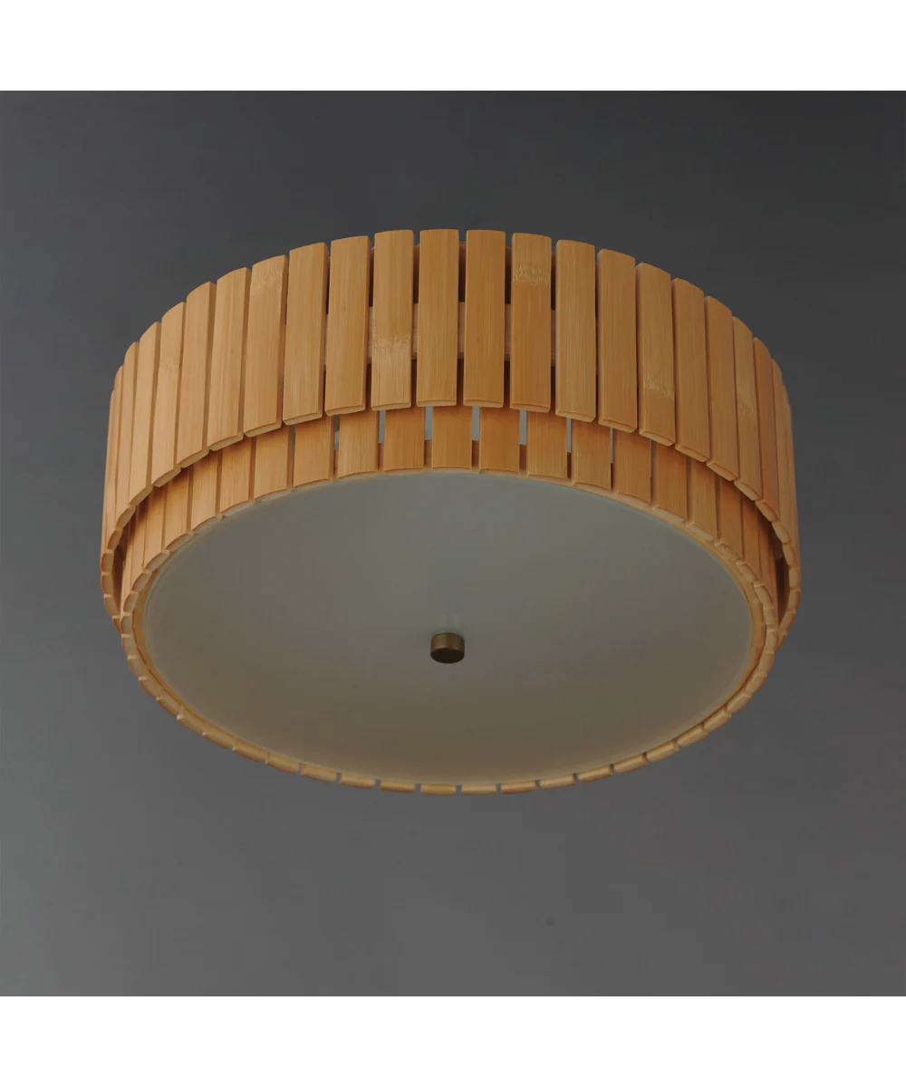 Satori 2-Light Flush Mount Natural Aged Brass - Image 4