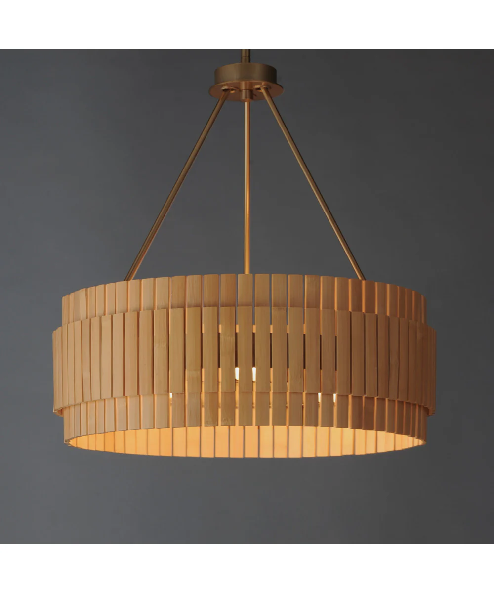 Satori 3-Light Chandelier Natural Aged Brass - Image 3
