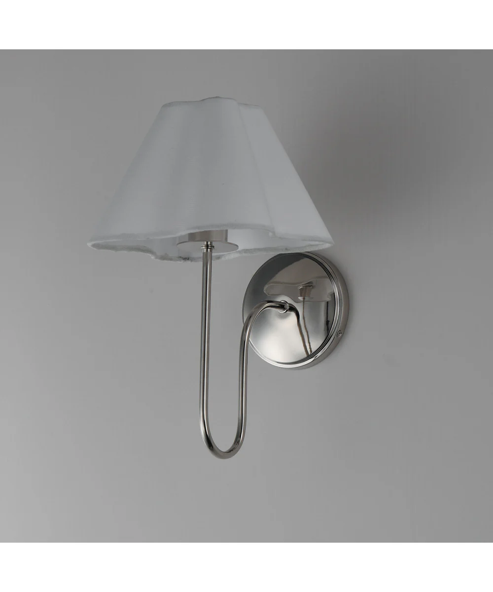 Saxon 1-Light Wall Sconce Polished Nickel - Image 2