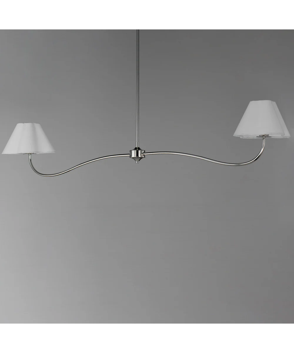 Saxon 2-Light Pendant Polished Nickel - Image 2