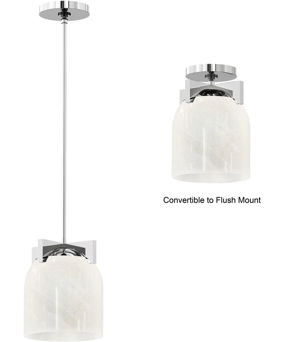 Scoop 1-Light Pendant/Flush Mount Polished Chrome - Image 2