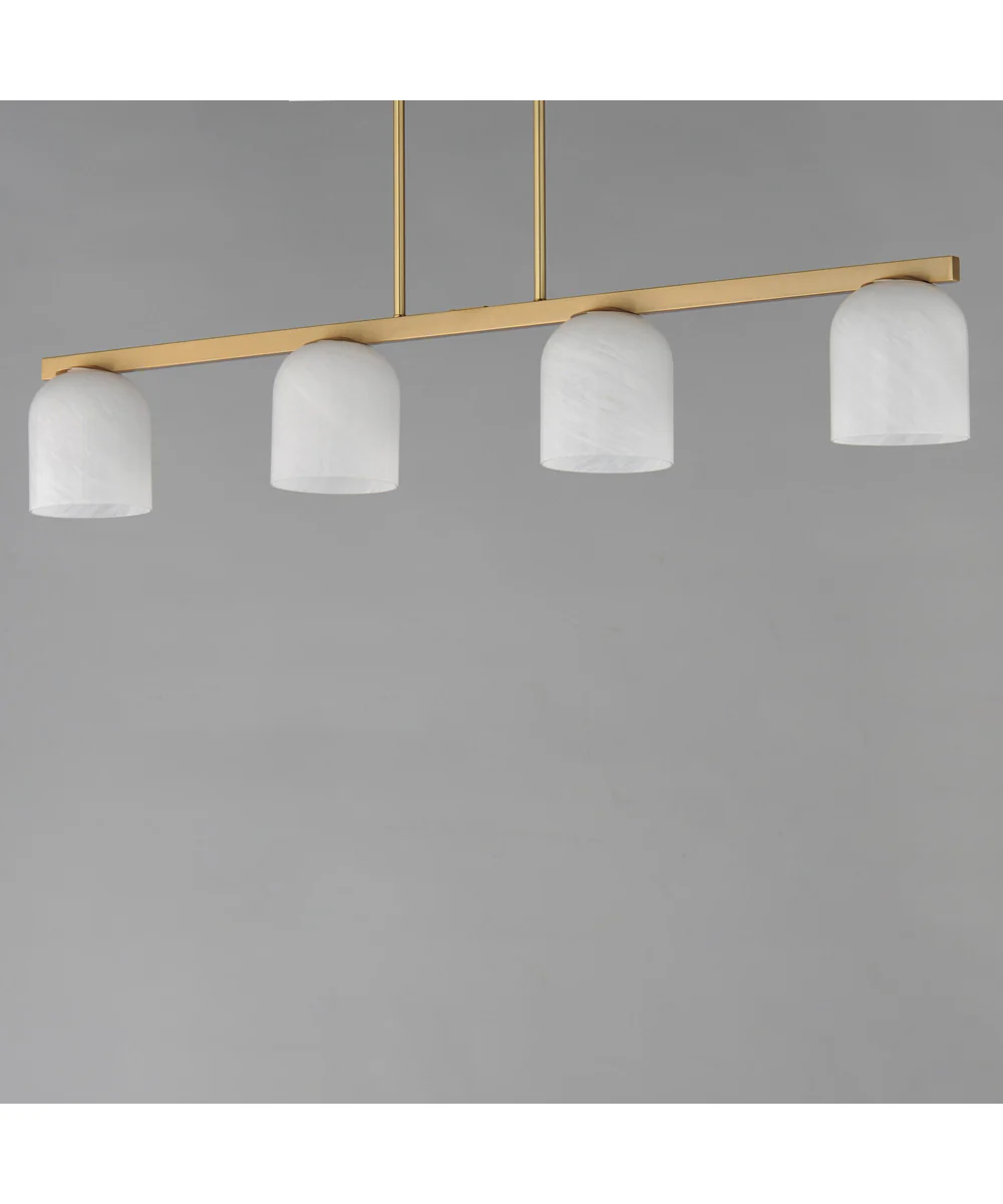 Scoop 4-Light Linear Pendant Natural Aged Brass - Image 2