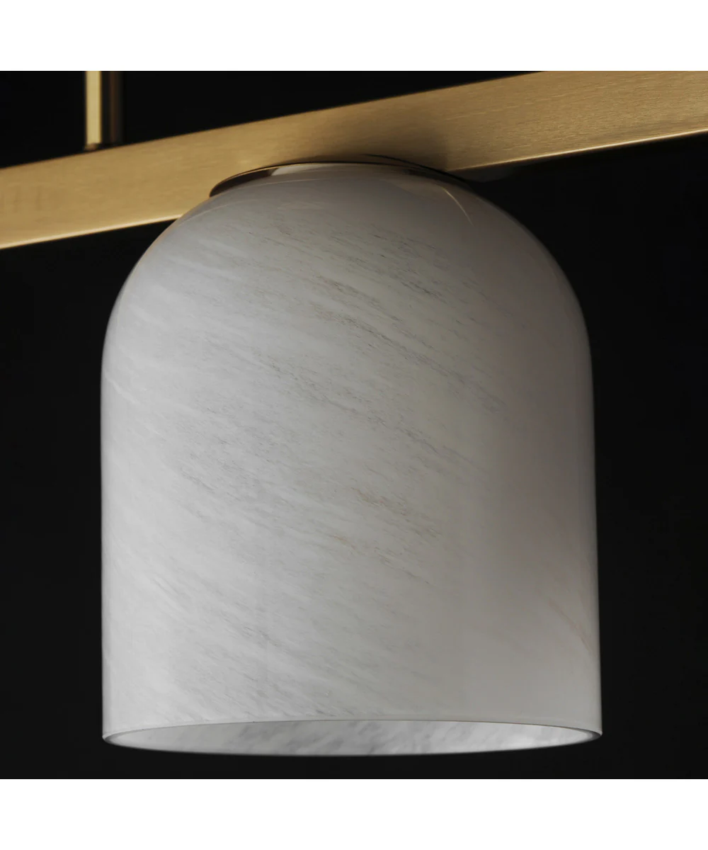 Scoop 4-Light Linear Pendant Natural Aged Brass - Image 4