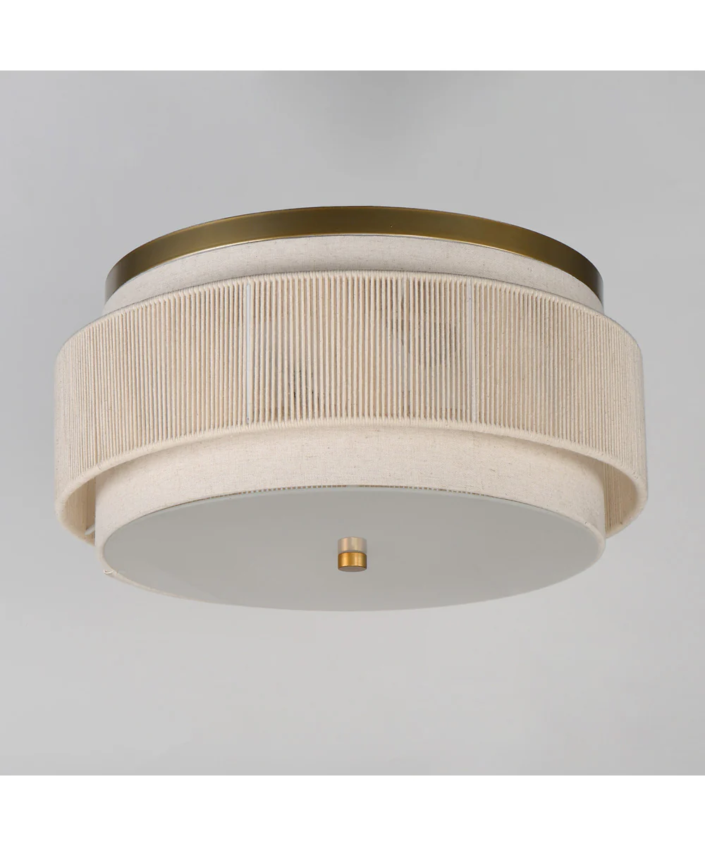 Seacliff 2-Light Flush Mount Natural Aged Brass - Image 4