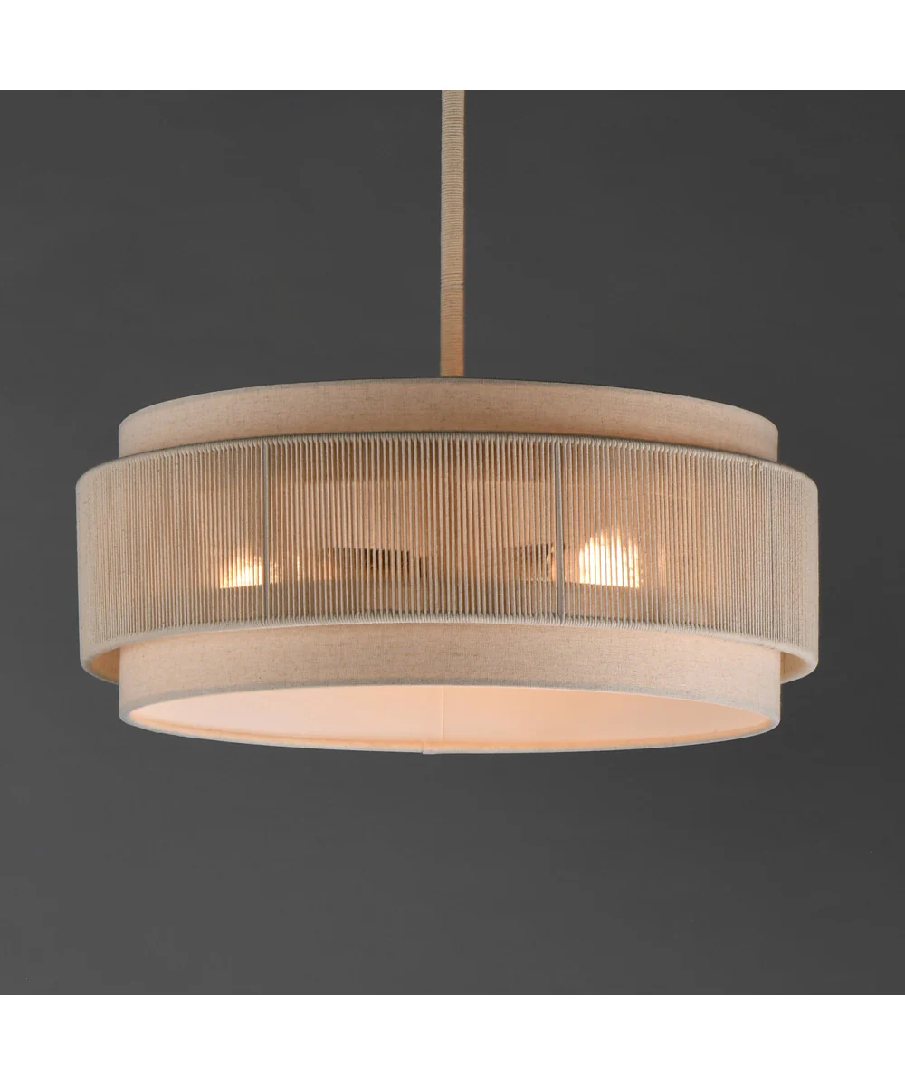 Seacliff 20 inch 3-Light Pendant Natural Aged Brass - Image 3