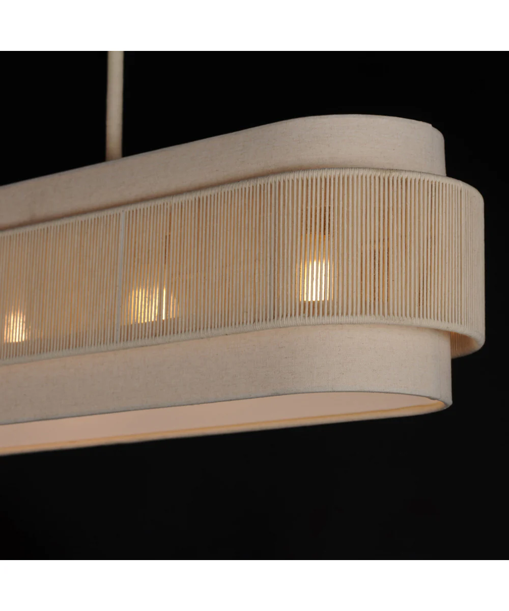 Seacliff 5-Light Linear Chandelier Natural Aged Brass - Image 5