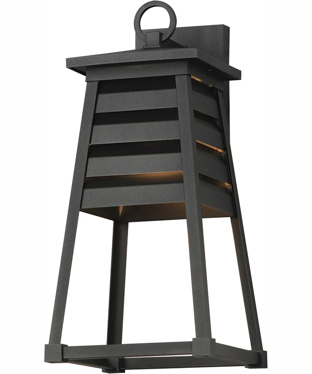 Shutters Vivex 1-Light Medium Outdoor Wall Sconce Black
