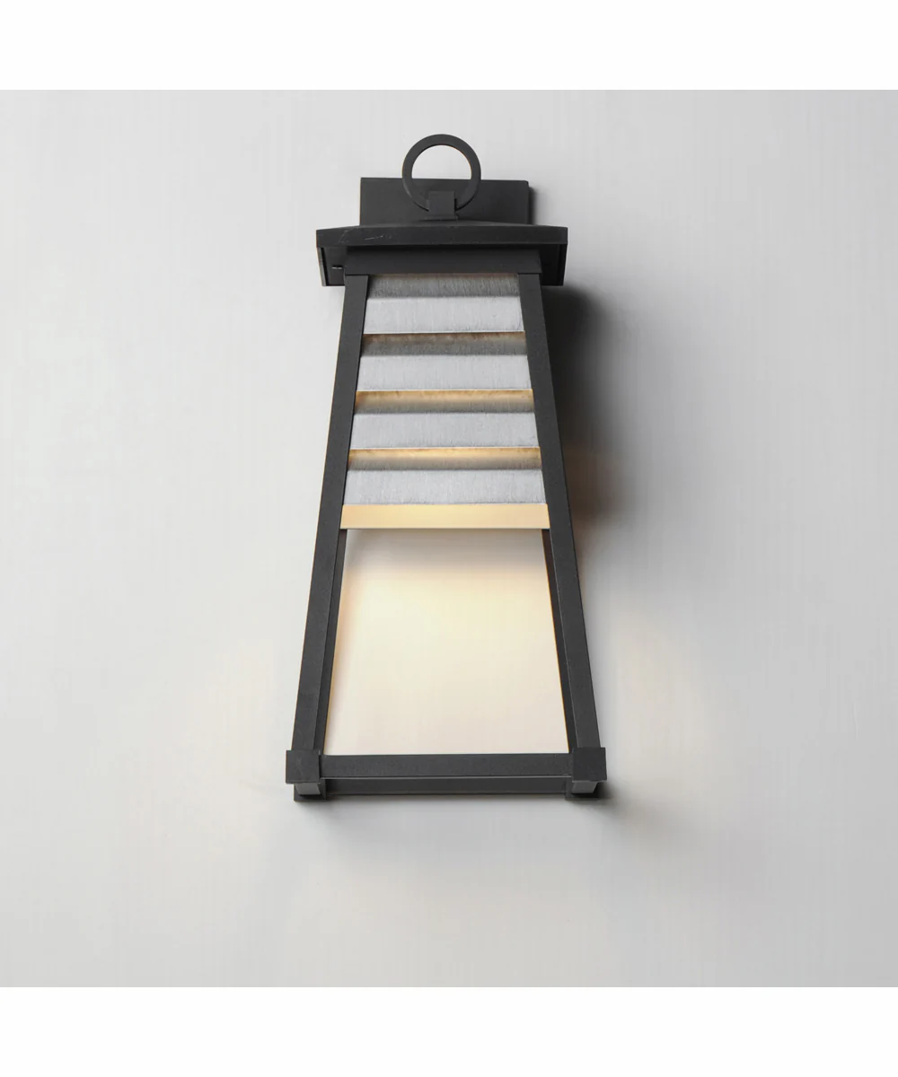 Shutters Vivex 1-Light Medium Outdoor Wall Sconce Weathered Zinc/Black - Image 3