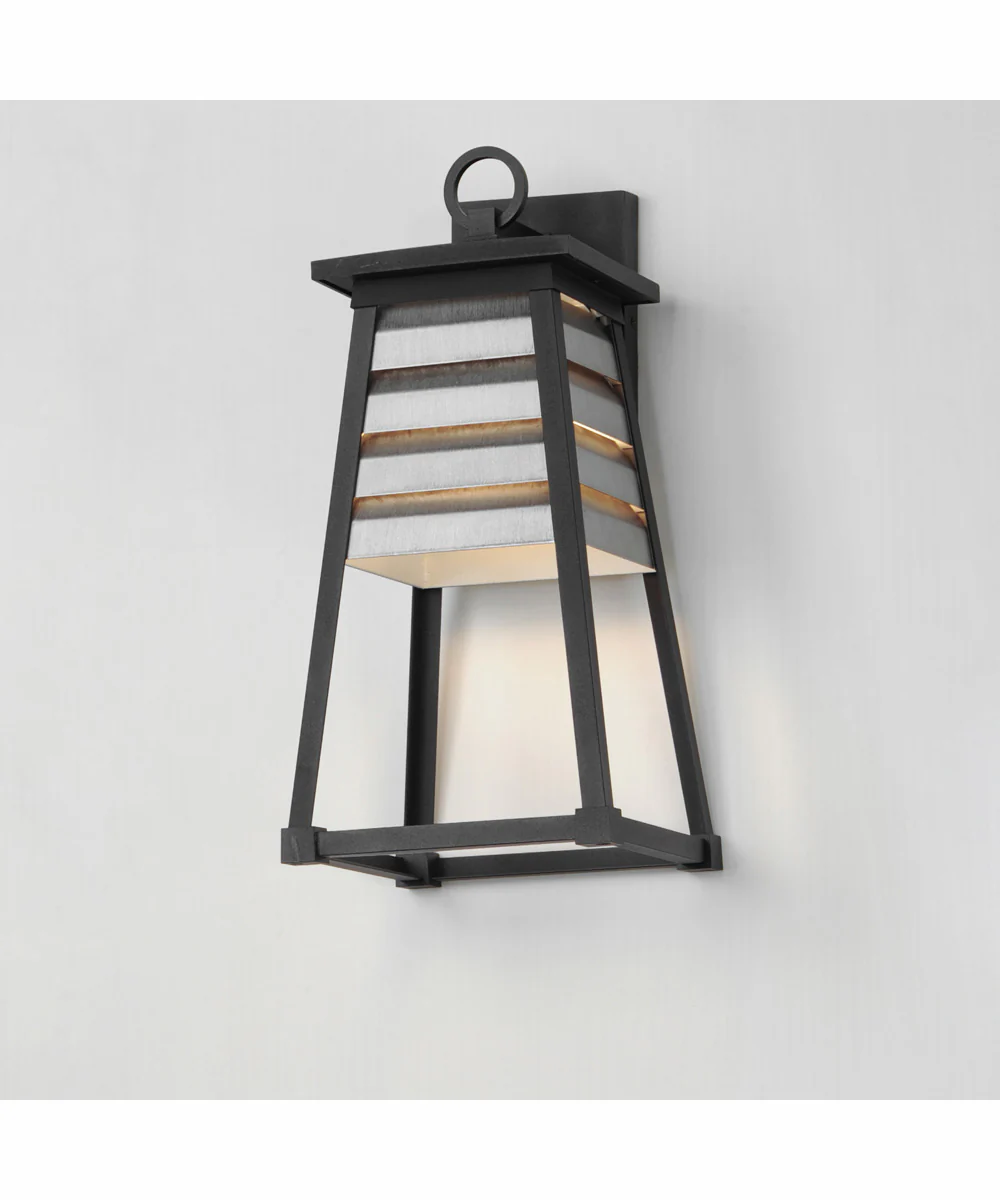 Shutters Vivex 1-Light Medium Outdoor Wall Sconce Weathered Zinc/Black - Image 4