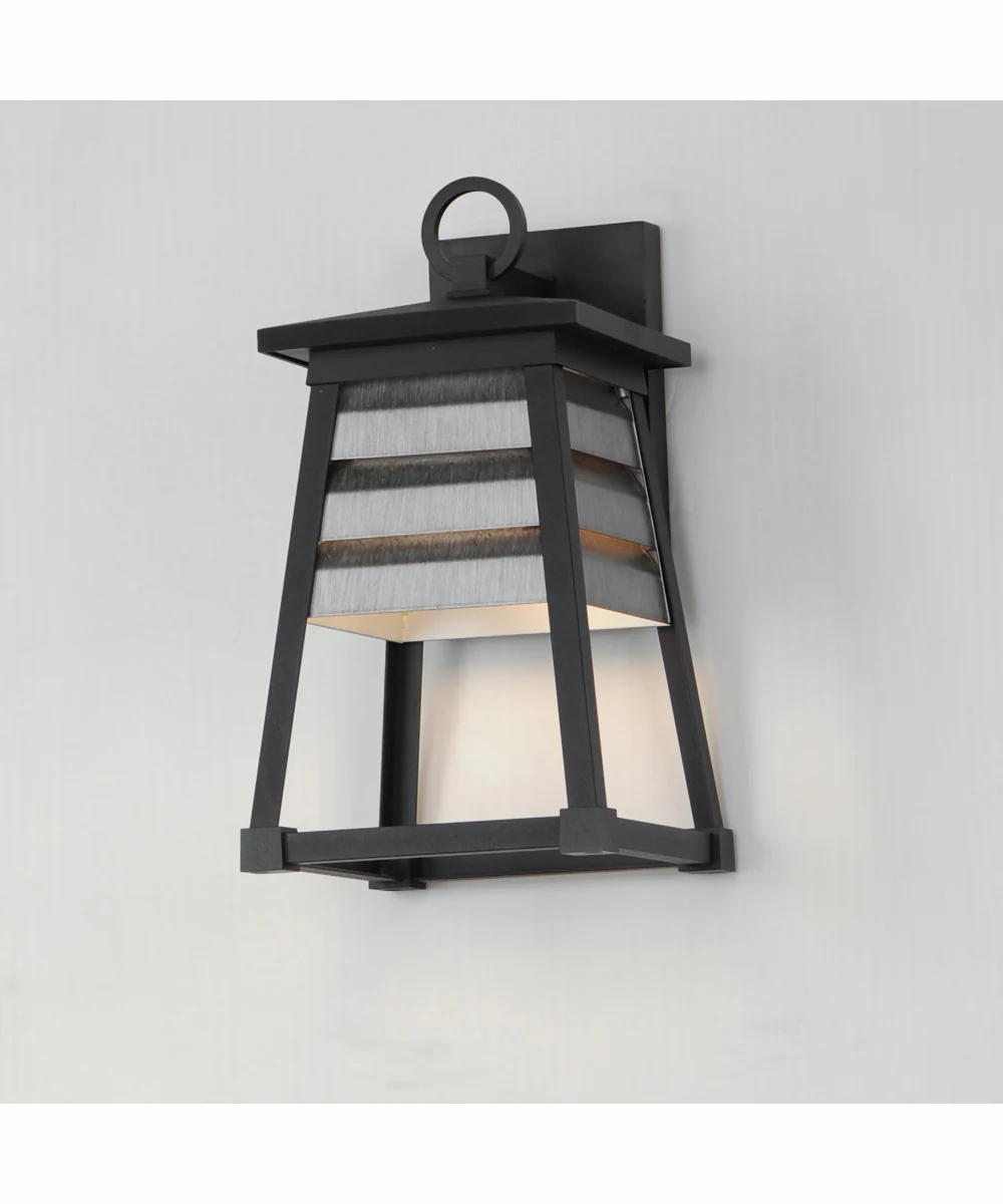 Shutters Vivex 1-Light Small Outdoor Wall Sconce Weathered Zinc/Black - Image 4
