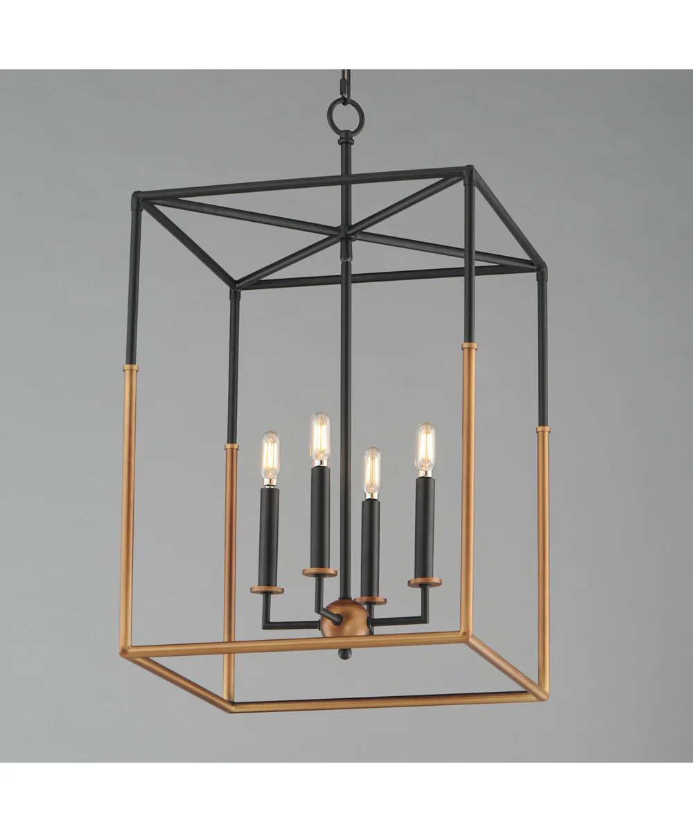 Soho 4-Light Large Pendant Black/Weathered Brass - Image 3