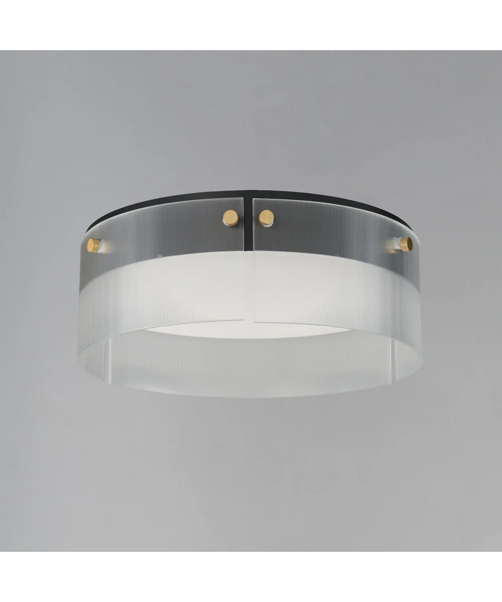 Spectre 16 inch Flush Mount Black / Natural Aged Brass - Image 2