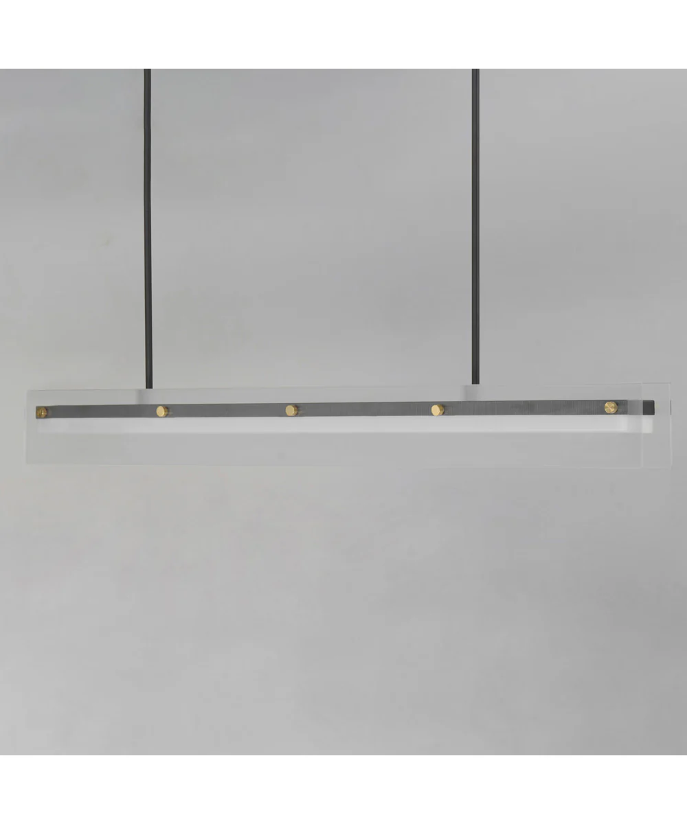 Spectre 48 inch Linear Pendant Black / Natural Aged Brass - Image 2