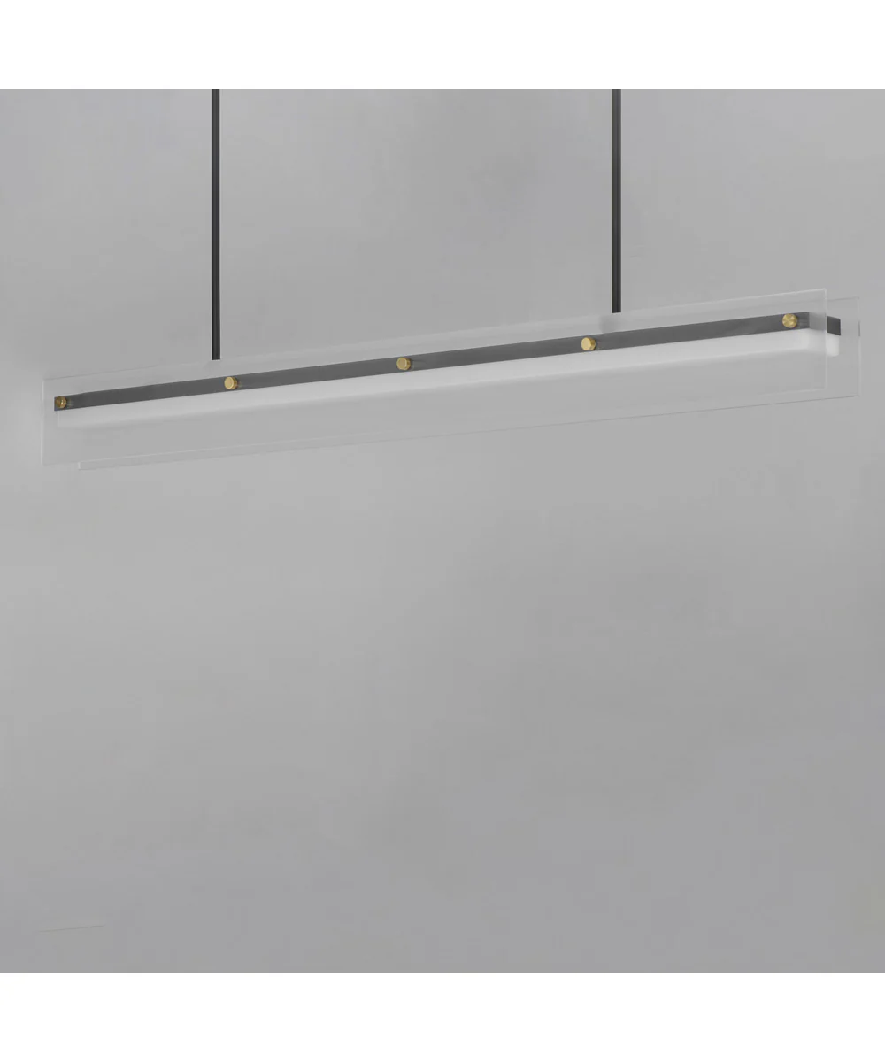 Spectre 48 inch Linear Pendant Black / Natural Aged Brass - Image 3