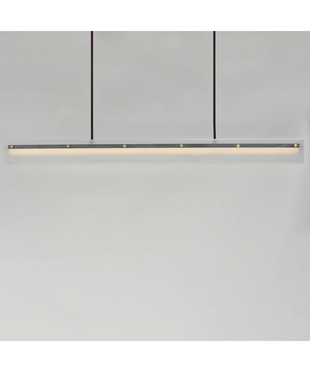 Spectre 61.5 inch Linear Pendant Black / Natural Aged Brass - Image 2