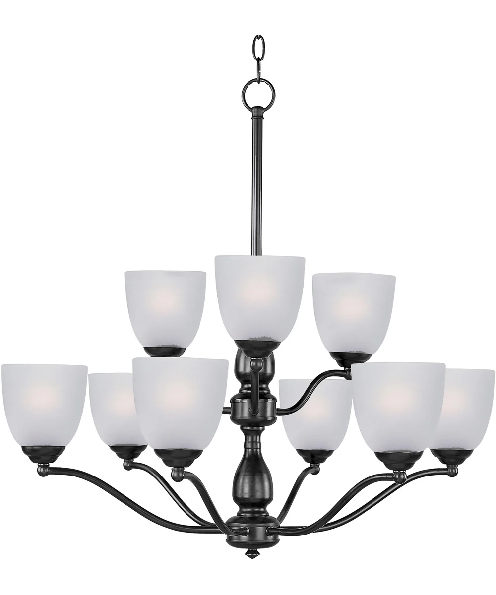 Stefan 9-Light Chandelier Black
