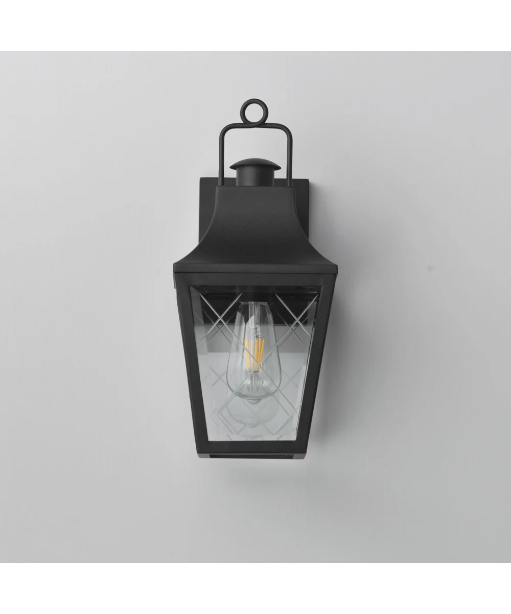 Storybook 1-Light Outdoor Small Wall Sconce Black - Image 2