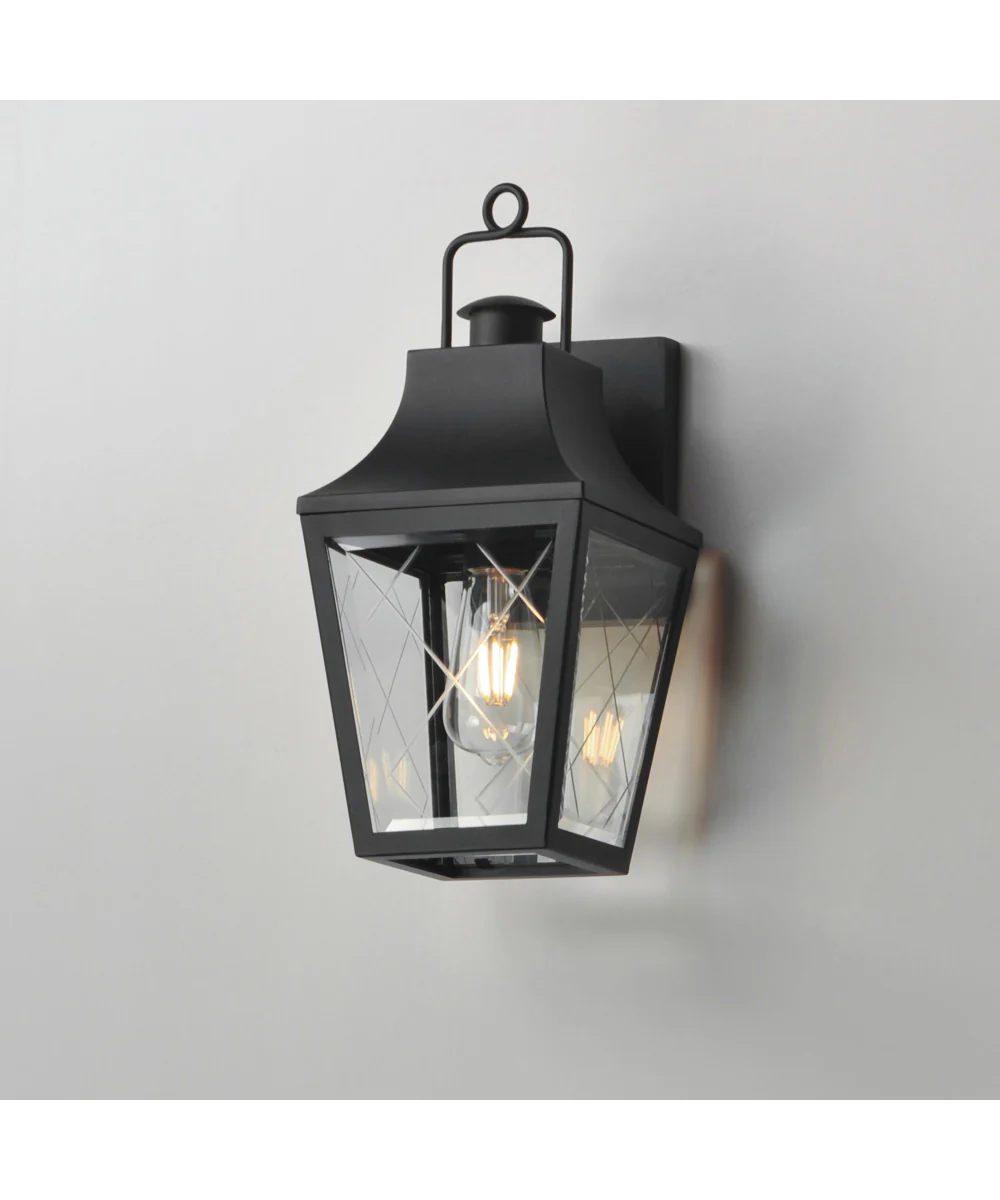Storybook 1-Light Outdoor Small Wall Sconce Black - Image 4