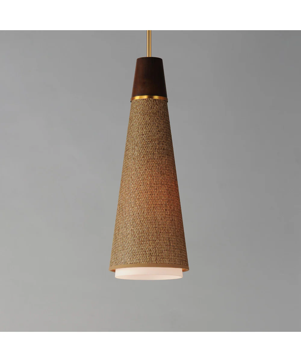 Sumatra 1-Light Pendant Natural Aged Brass - Image 3