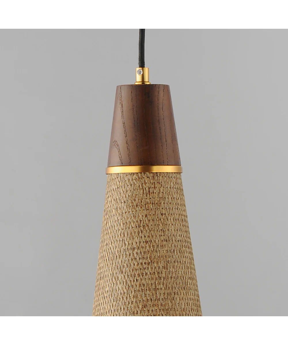 Sumatra 7 inch Elongated Pendant Natural Aged Brass - Image 5