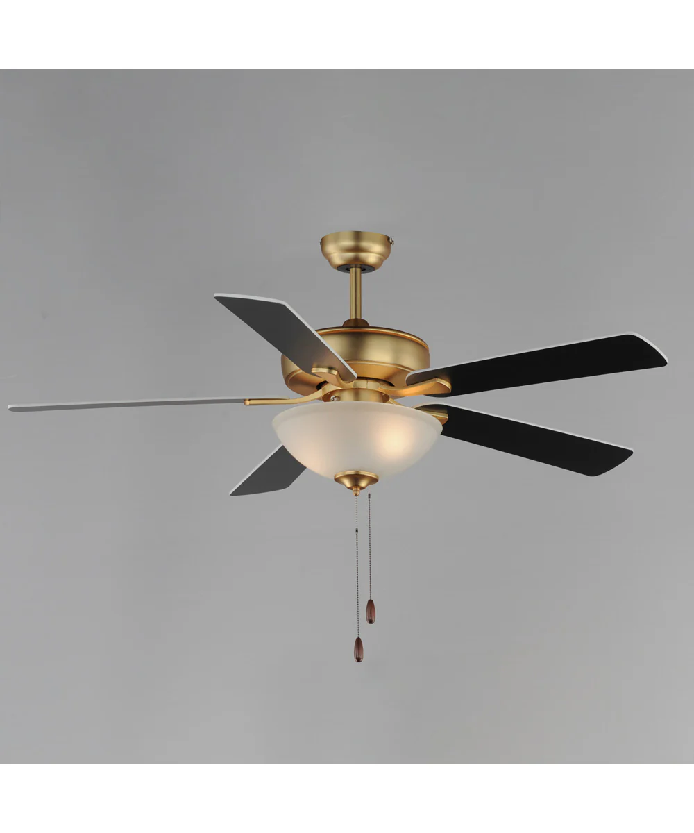 Super-Max 52 inch Ceiling Fan with 2-Light Kit Natural Aged Brass - Image 3
