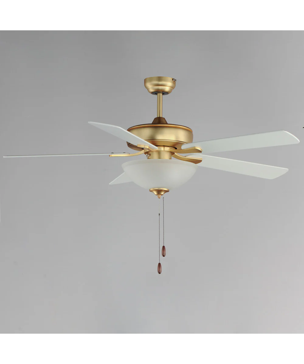 Super-Max 52 inch Ceiling Fan with 2-Light Kit Natural Aged Brass - Image 4