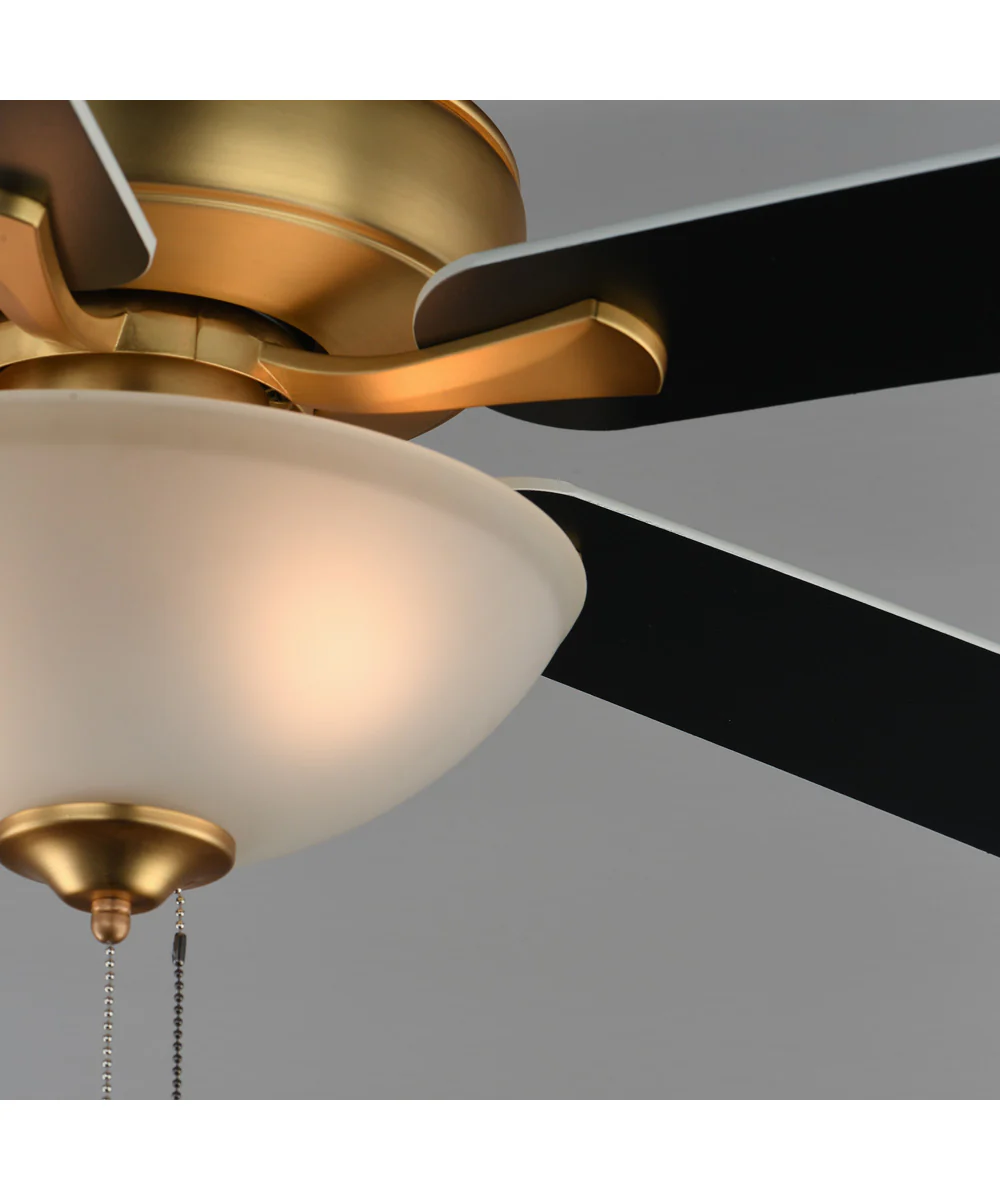 Super-Max 52 inch Ceiling Fan with 2-Light Kit Natural Aged Brass - Image 5