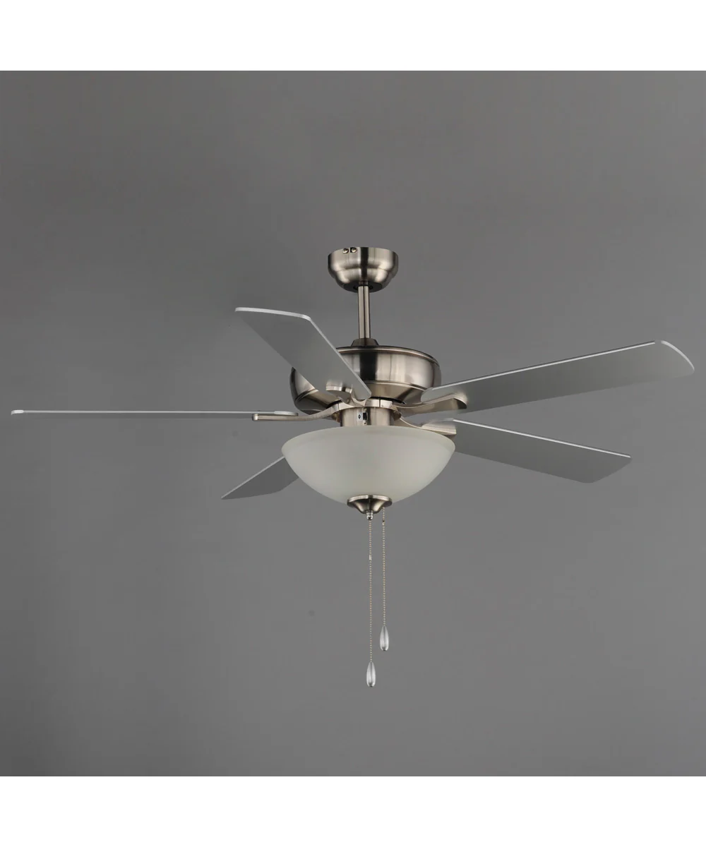 Super-Max 52 inch Ceiling Fan with 2-Light Kit Satin Nickel - Image 2