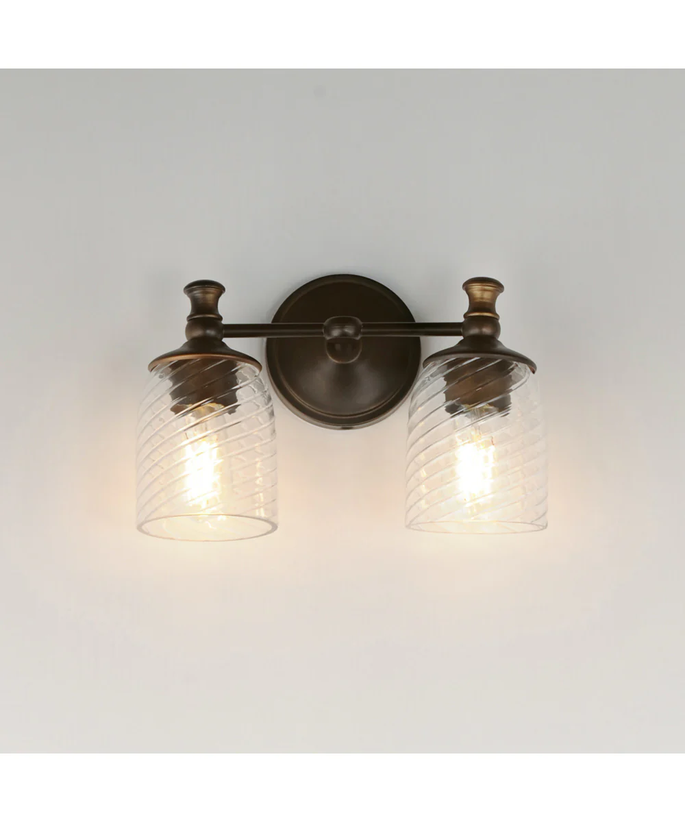Swirl 2-Light Wall Sconce Antique Bronze - Image 3