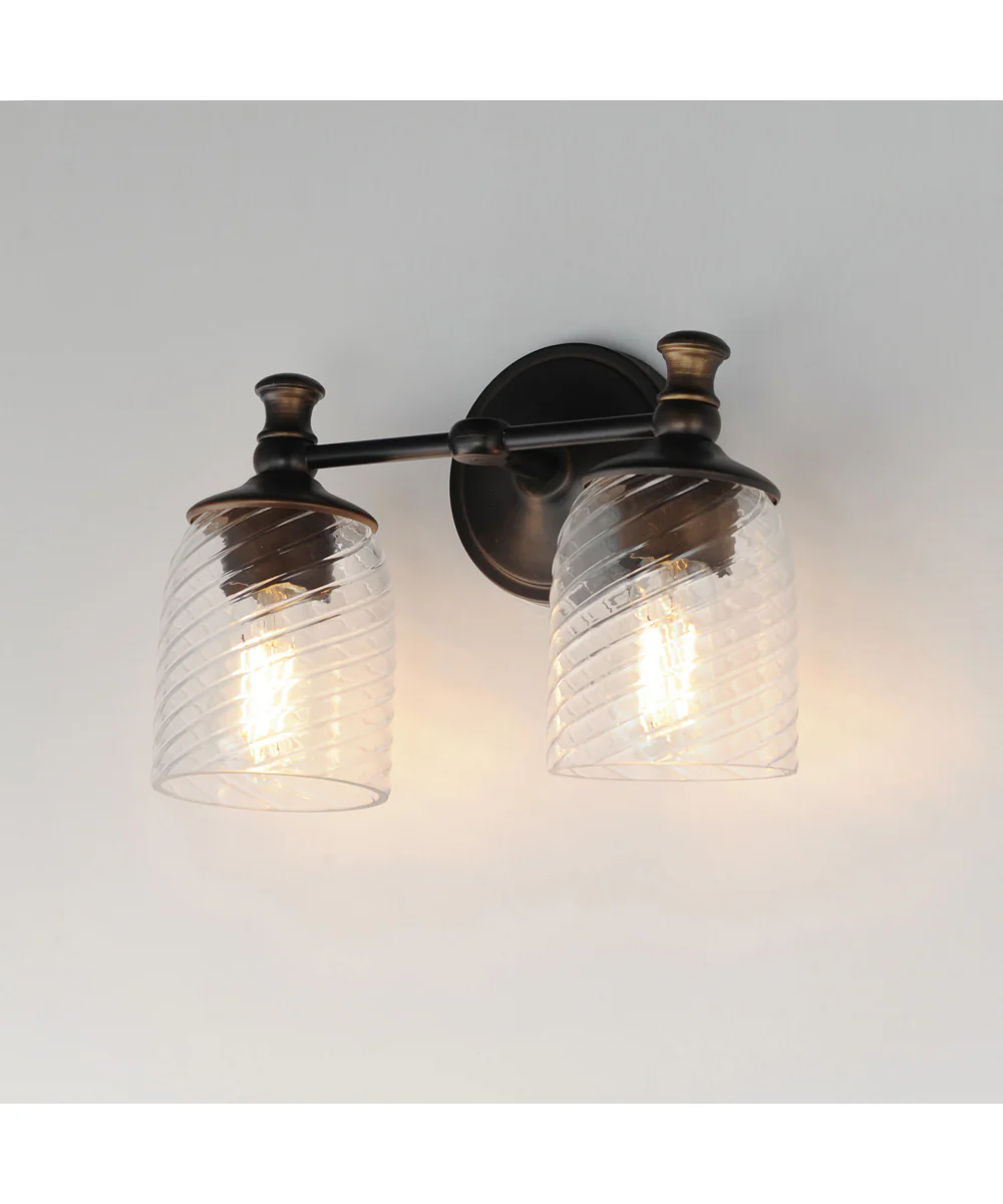 Swirl 2-Light Wall Sconce Antique Bronze - Image 4
