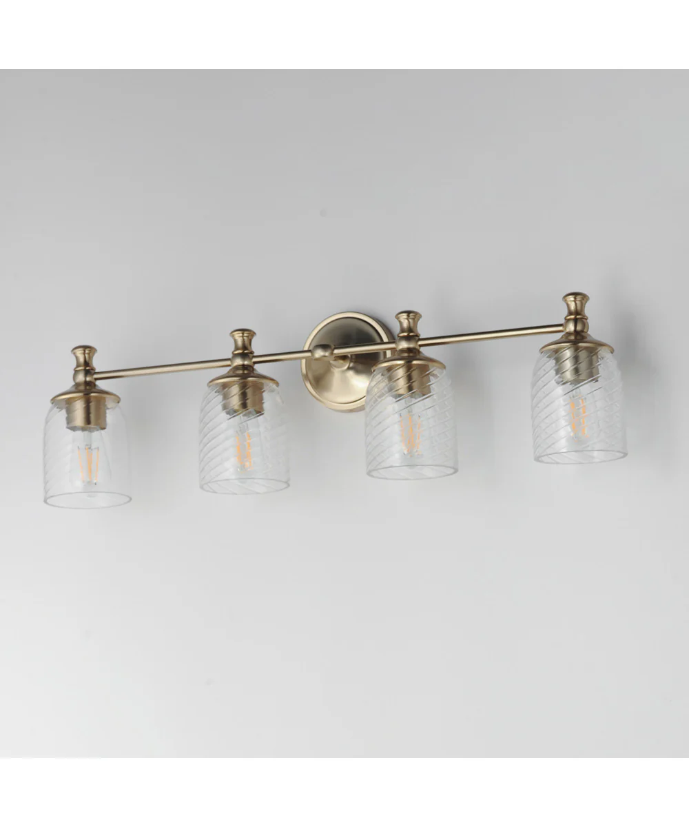 Swirl 4-Light Bath Vanity Satin Champagne - Image 2