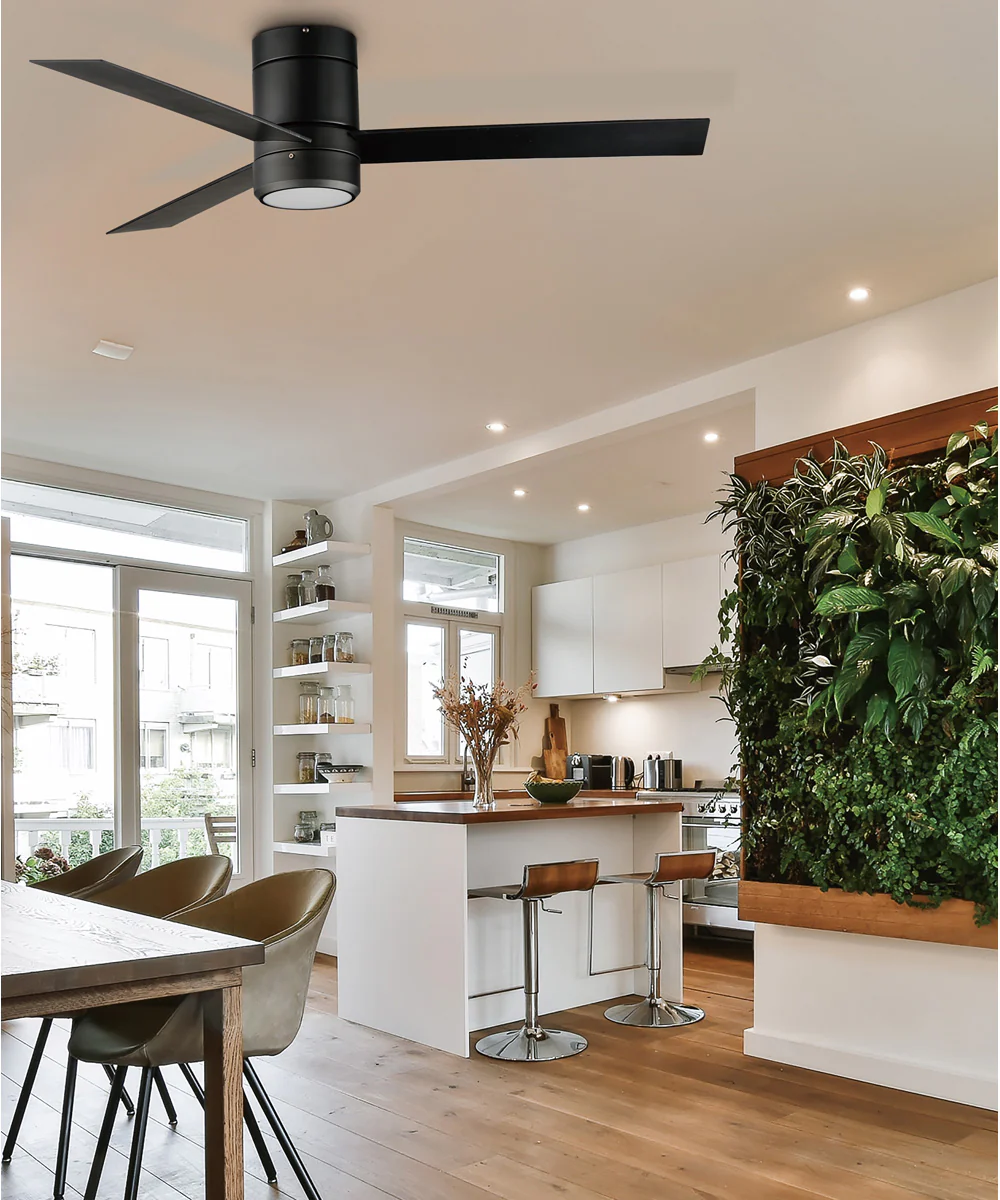 Tanker 52 inch 3-Blade Hugger Fan w LED Light Kit Black - Image 2