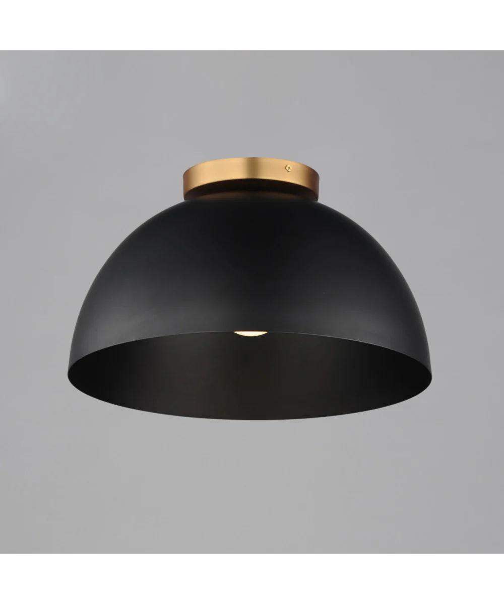 Thelonious 16 inch Flush Mount Black / Natural Aged Brass - Image 4