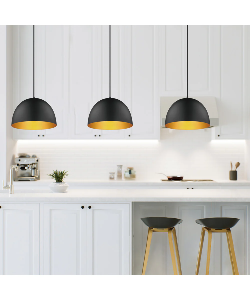 Tova 14 inch Pendant Black / Gold - Image 2