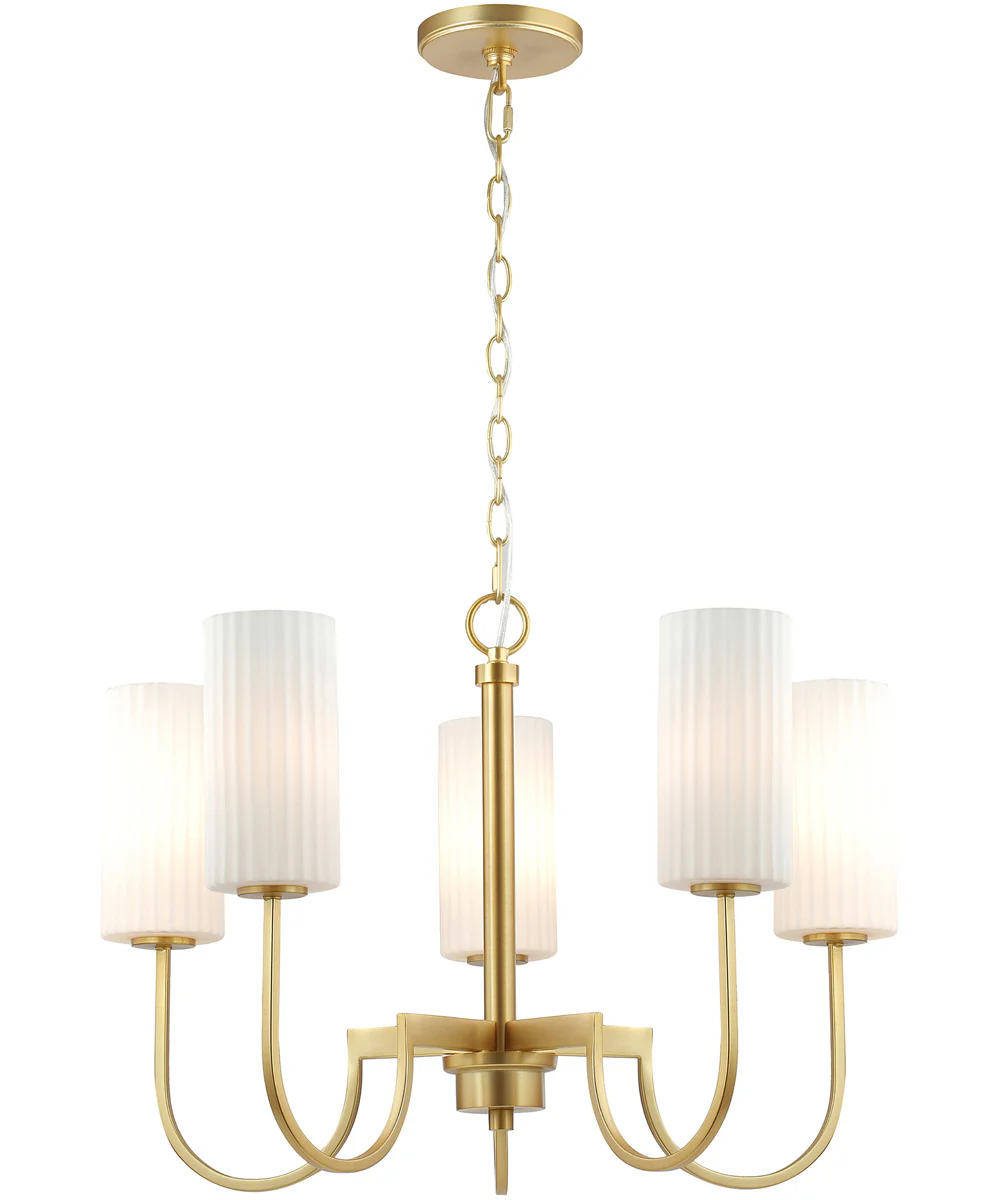 Town & Country 5-Light Chandelier Satin Brass