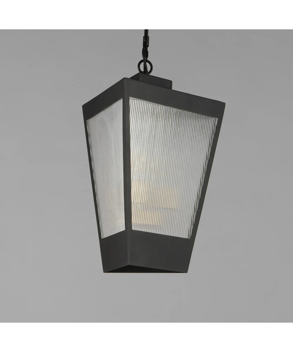 Triform 14 inch LED Outdoor Pendant Black / Antique Brass - Image 2