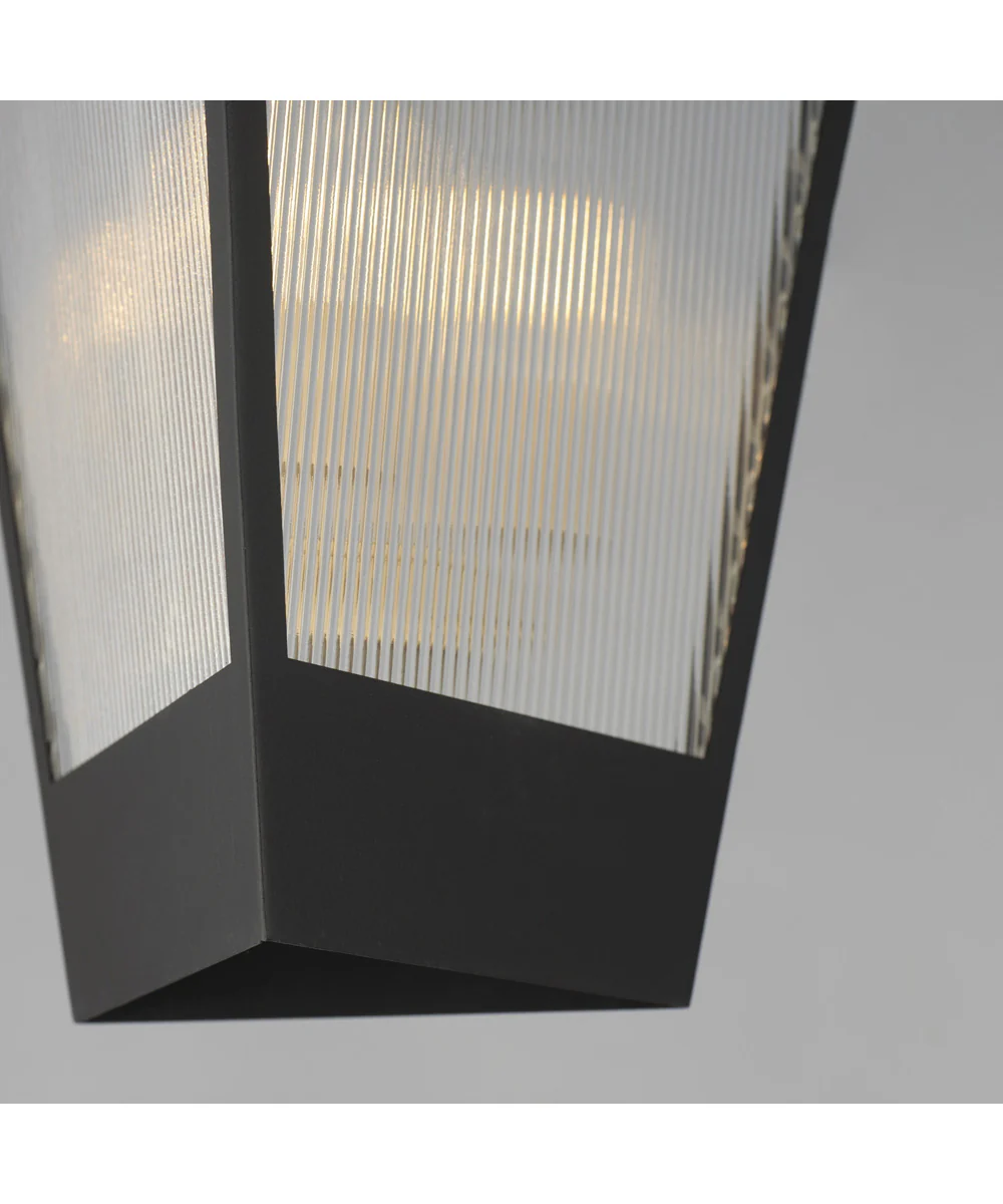 Triform 14 inch LED Outdoor Pendant Black / Antique Brass - Image 5