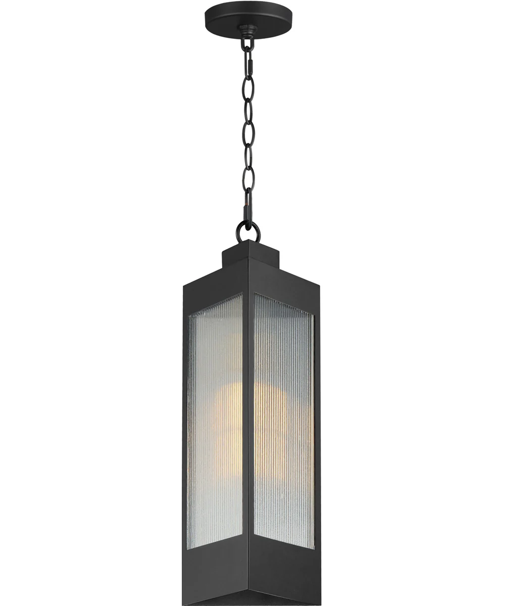 Triform 7.5 inch LED Outdoor Pendant Black / Antique Brass