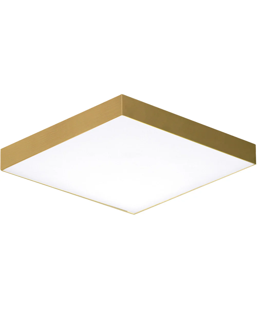 Trim 6.5 inch SQ LED Flush Mount 3000K Satin Brass