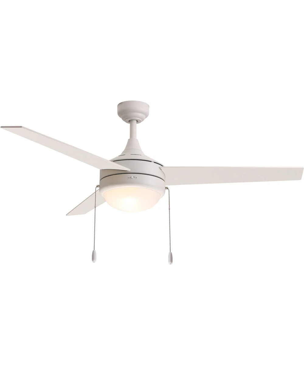 Trio Pull 52 inch 3-Blade Fan w Pull Chain Matte White - Image 2