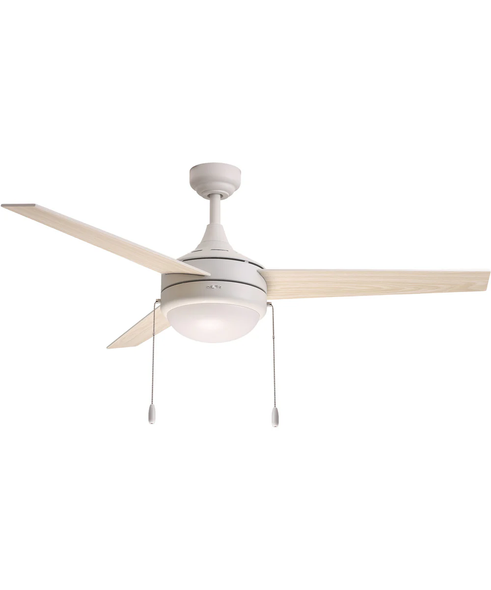 Trio Pull 52 inch 3-Blade Fan w Pull Chain Matte White - Image 3