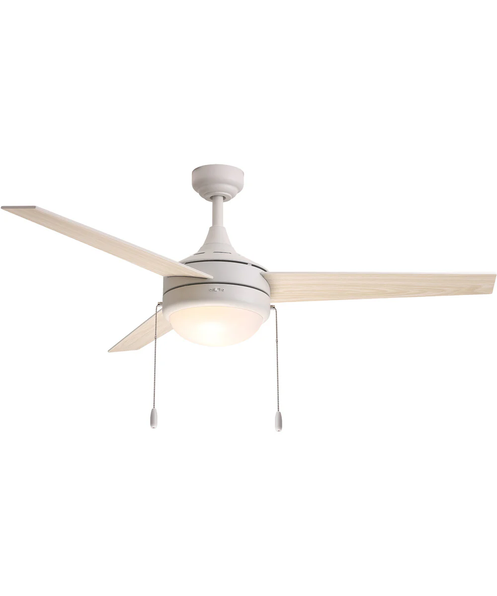 Trio Pull 52 inch 3-Blade Fan w Pull Chain Matte White - Image 4