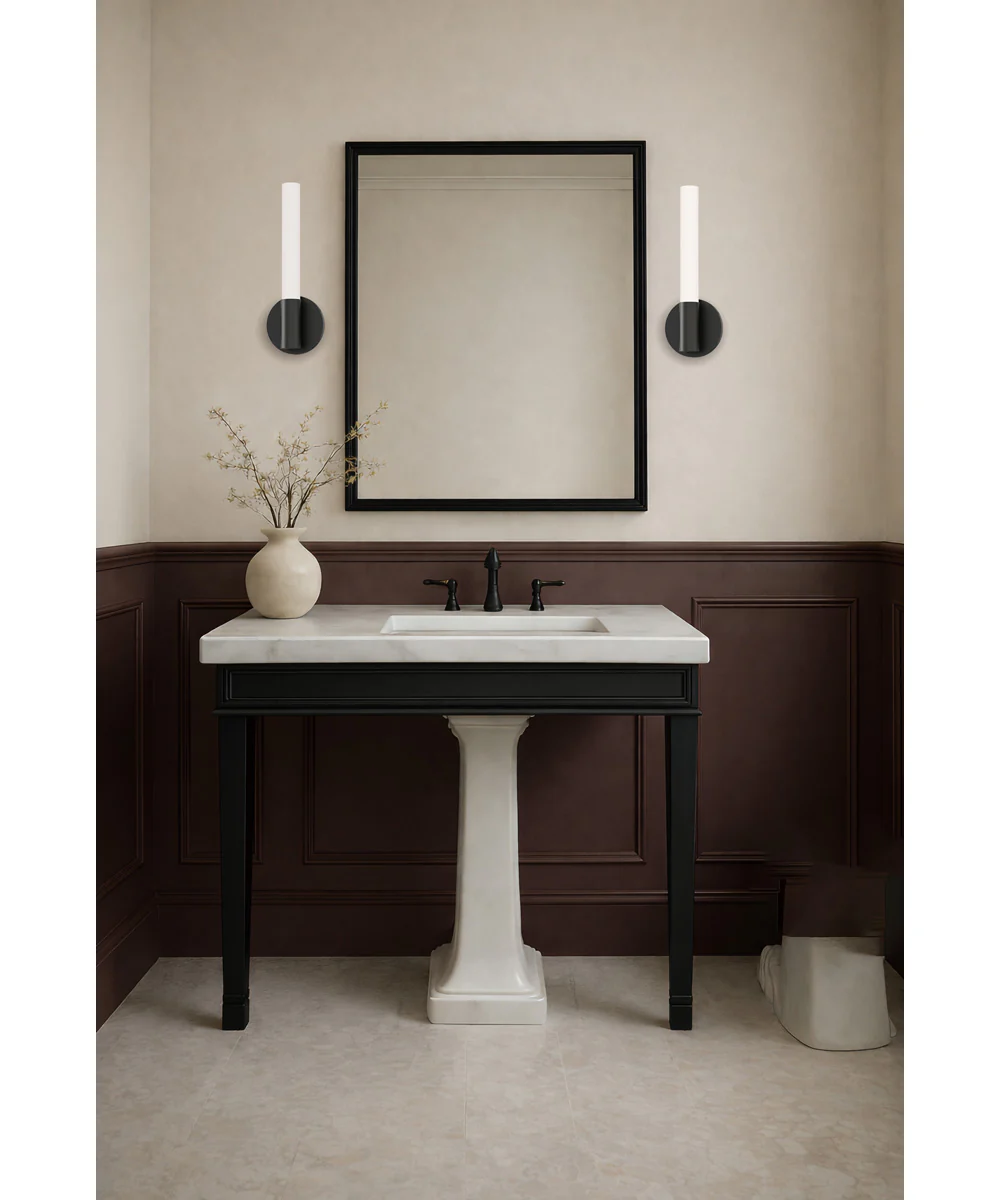 Tubi 14 inch 5CCT LED Wall Sconce Black - Image 2