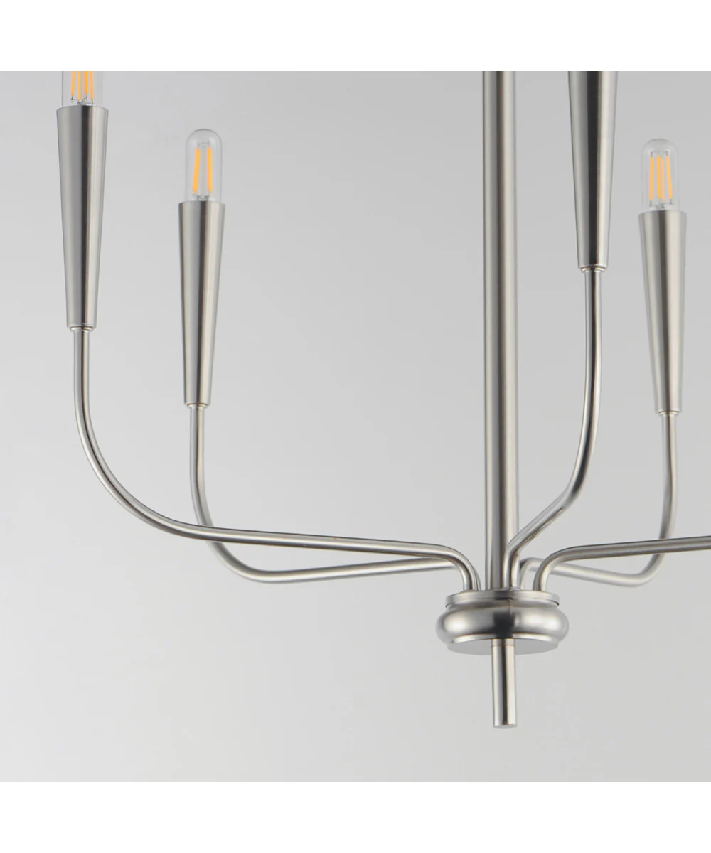 Vela 5-Light Chandelier Satin Nickel - Image 4