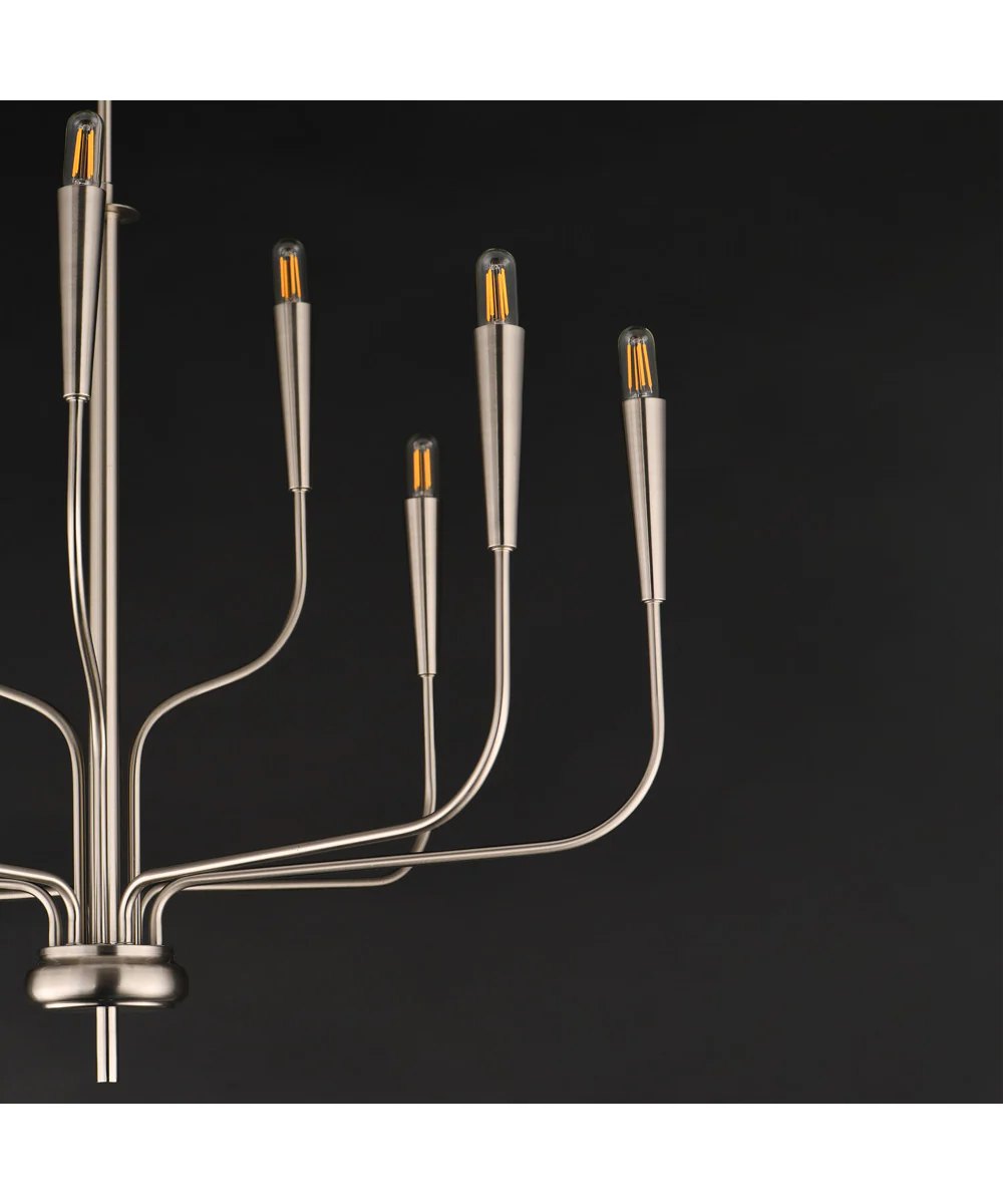 Vela 9-Light Chandelier Satin Nickel - Image 4