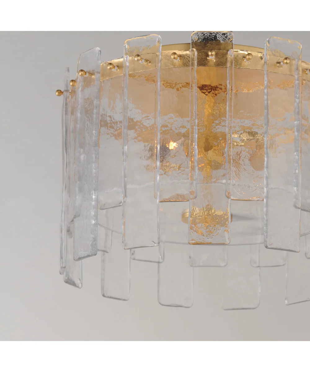 Warren 2-Light Flush Mount Gold Leaf - Image 4