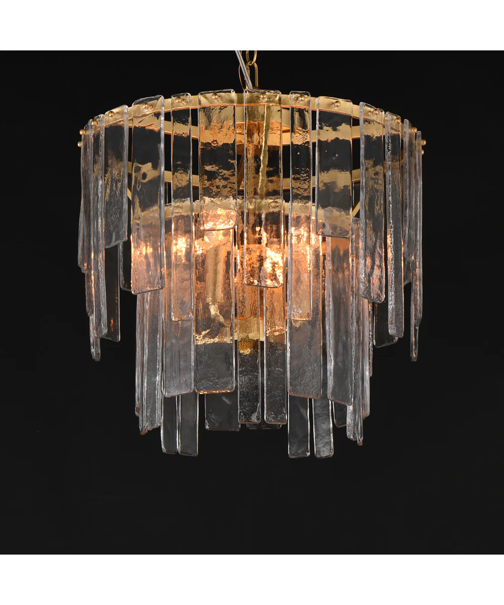 Warren 4-Light Semi-Flush / Pendant Gold Leaf - Image 5